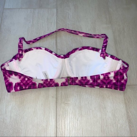 Victoria’s Secret Halter Bikini Top Swimwear  Underwire Purple White Size‎ 34A - Picture 4 of 6